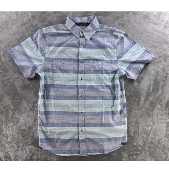 Flag & Anthem Other - Flag & Anthem Shirt Mens S Blue Stripe Button Up Casual Preppy Summer Beach‎ Top